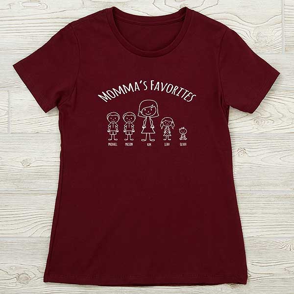 Stick Figure Family Personalized Mom Shirts - 30866