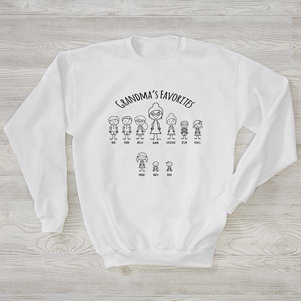 Stick Figure Family Personalized Grandma Sweatshirts - 30867