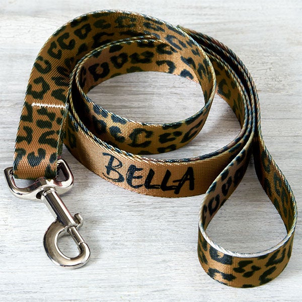 Leopard Print Personalized Dog Leash - 30878