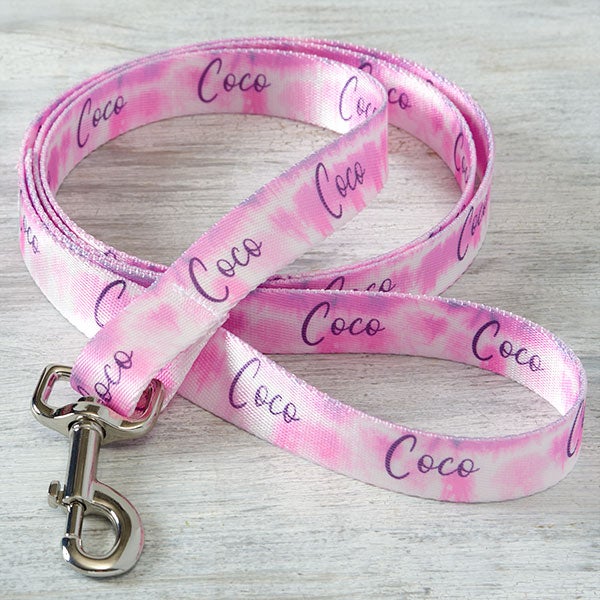 Pastel Tie Dye Personalized Dog Leash - 30879