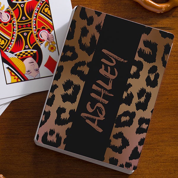 Leopard Print Personalized Playing Cards - 30900