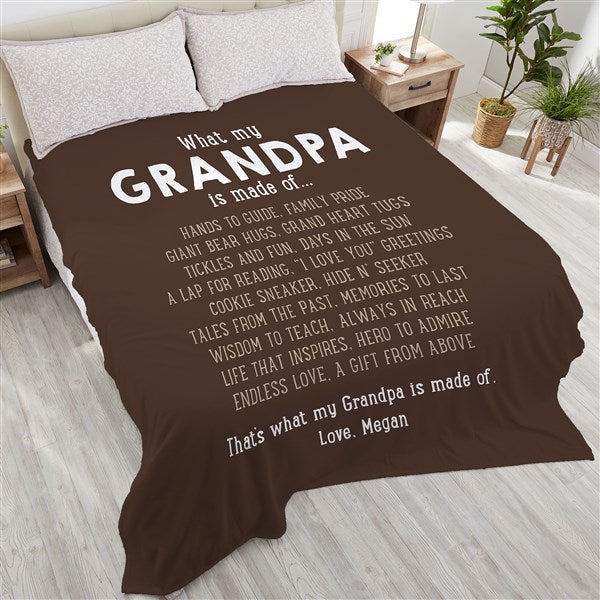 What Grandpas Are Made Of Personalized Grandpa Blankets - 30907