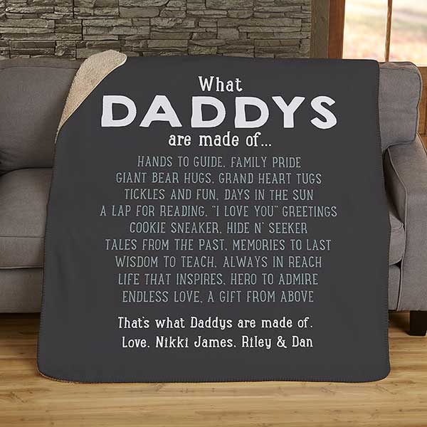 What Dads Are Made Of Personalized Dad Blankets - 30908