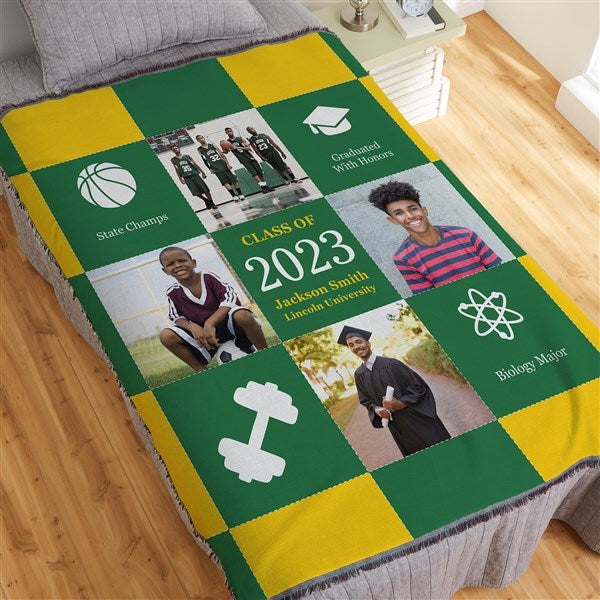 Personalized graduation throws clearance