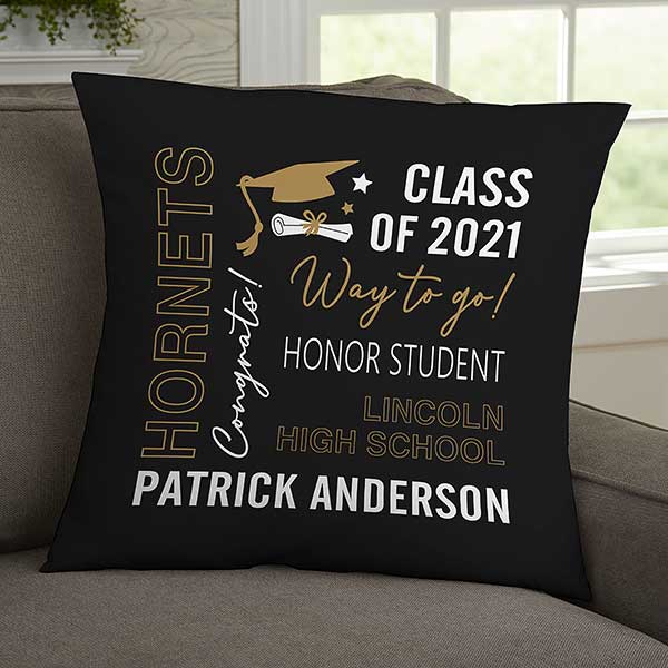 personalized graduation pillow