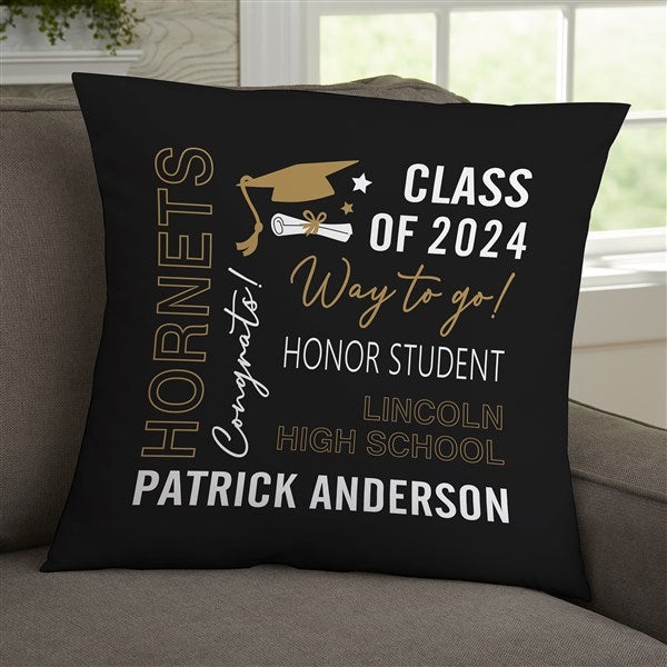 All About The Grad Personalized Throw Pillows - 30914