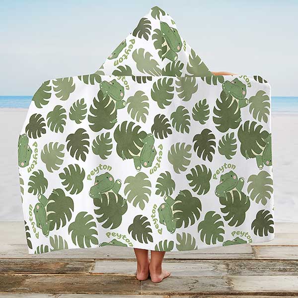 Jolly Jungle Personalized Kids Hooded Beach & Pool Towel - 30932