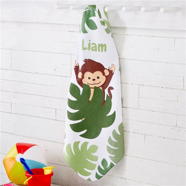 Jolly Jungle Personalized Baby Hooded Beach Towels - 30933
