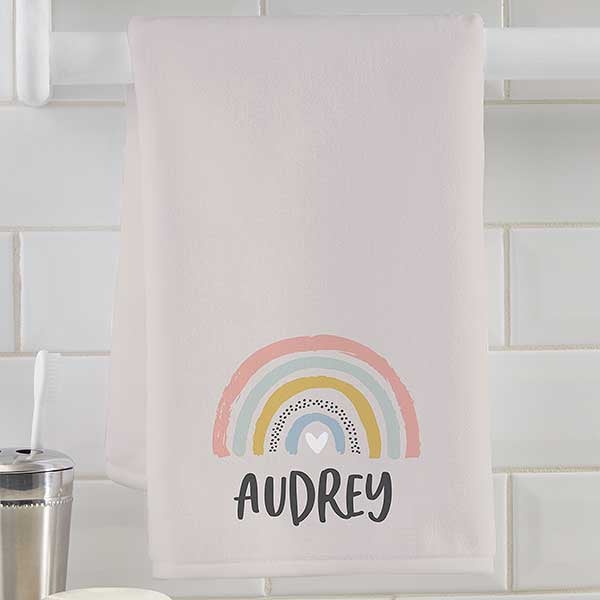 Boho Rainbow Personalized Hand Towels - 30943