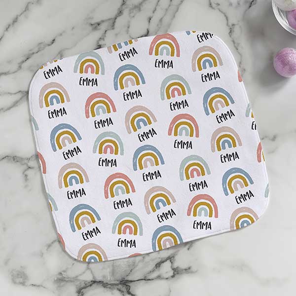 Boho Rainbow Personalized Washcloth - 30944