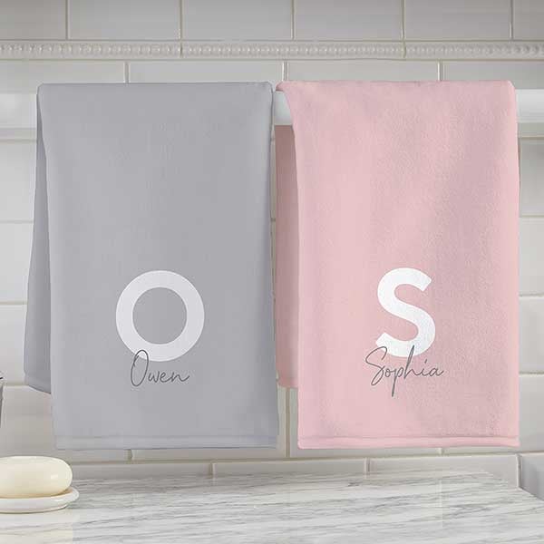 Simple & Sweet Personalized Hand Towels - 30960