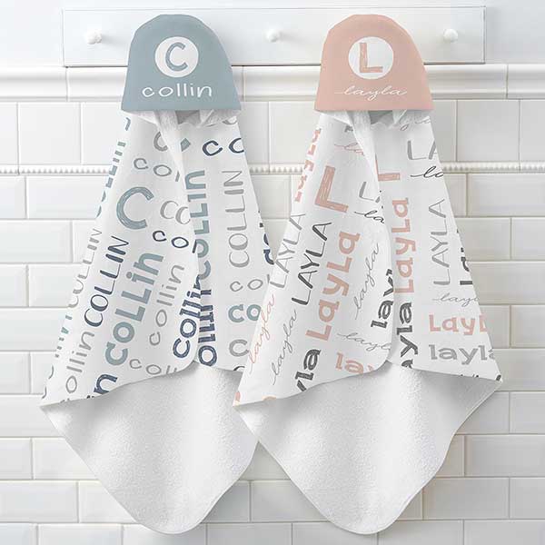 Youthful Name Personalized Baby Hooded Bath Towels - 30979