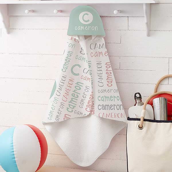 Photo Bubbles Personalized Kids Poncho Bath Towel