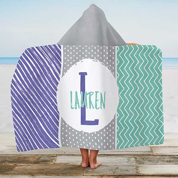 Yours Truly Personalized Kids Hooded Beach & Pool Towel - 31001