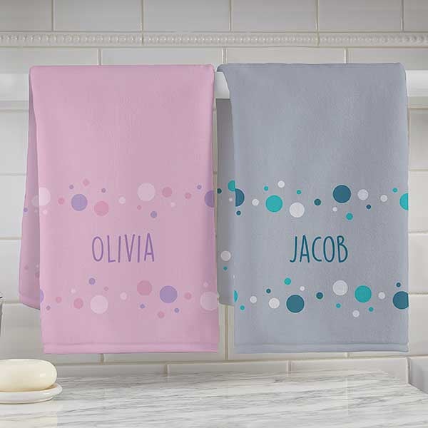 Bubbles Personalized Kids Hand Towels - 31020