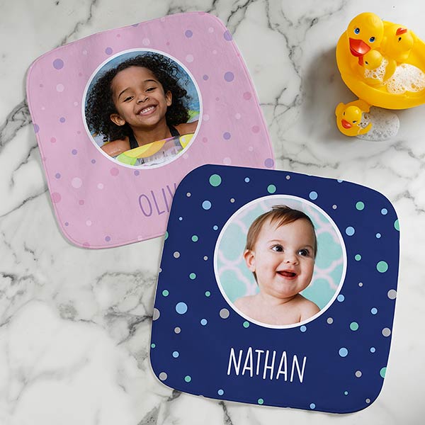 Bubbles Personalized Photo Washcloth