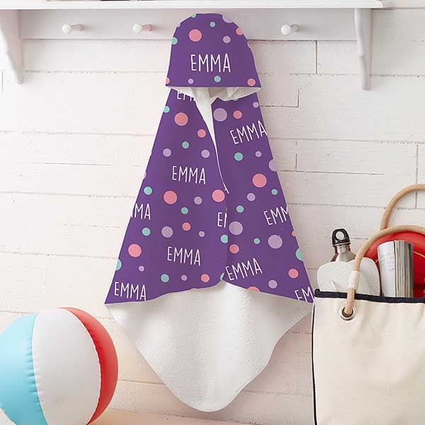 Bubbles Personalized Baby Hooded Beach & Pool Towels - 31024