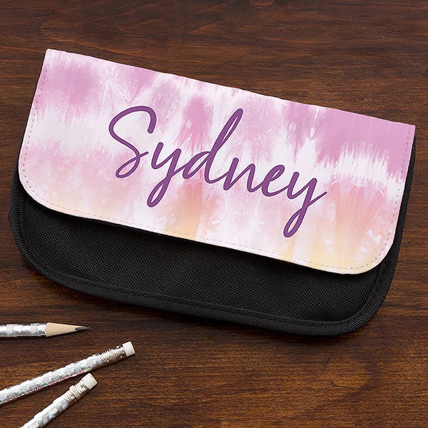 Pastel Tie Dye Personalized Pencil Case - 31077