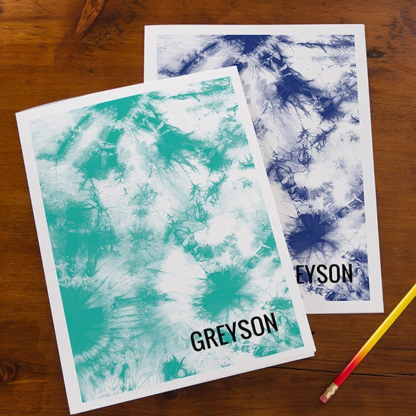 Bold Tie Dye Personalized Folders - 31080