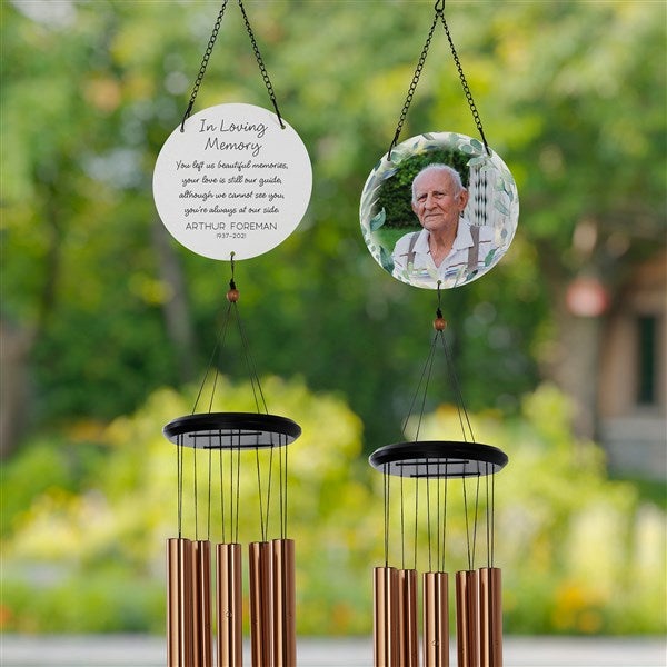 Serene Memorial Personalized Photo Wind Chimes - 31110