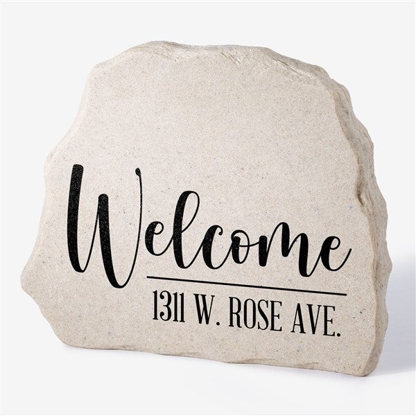 Welcome Address Personalized Standing Garden Stone - 31121