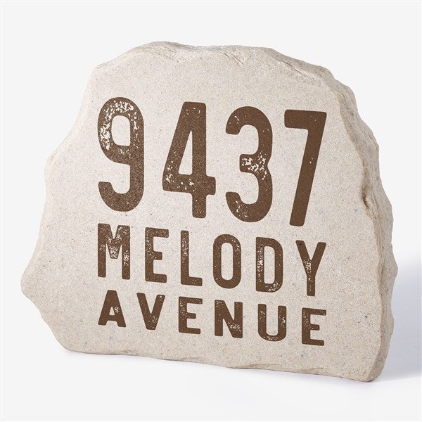 Rustic Address Personalized Standing Garden Stone - 31122