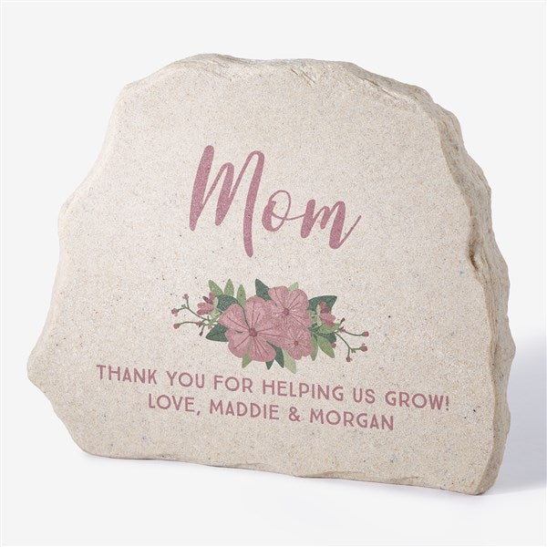 Floral Special Message Personalized Standing Garden Stone - 31127