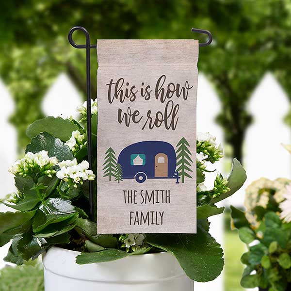 Happy Campers Personalized Camping Mini Garden Flags - 31136