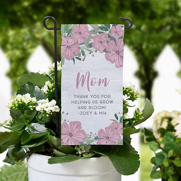 Floral Special Message Personalized Mini Garden Flag - 31137