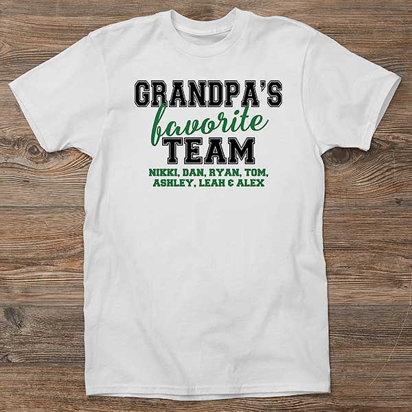 Grandpa's Favorite Team Personalized Men's Shirts - 31158