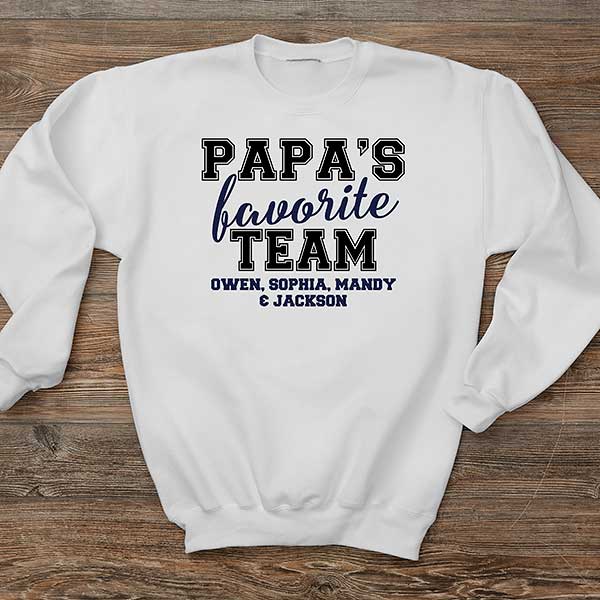 Grandpa's Favorite Team Personalized Men's Sweatshirts - 31160