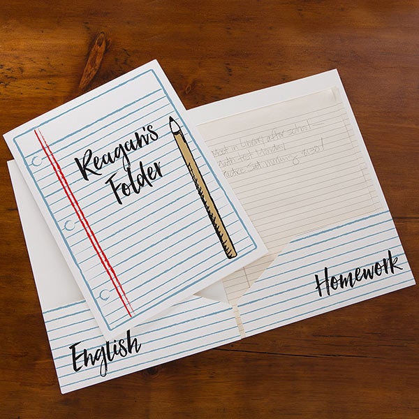Notebook Scribbles Personalized Folders - 31195