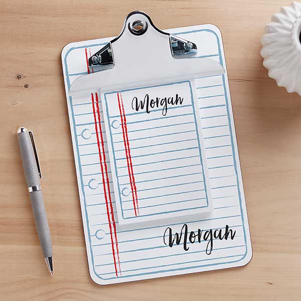 Notebook Scribbles Personalized Mini Clipboards