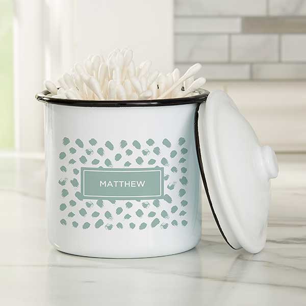 Modern Spots Personalized Enamel Jars - 31234