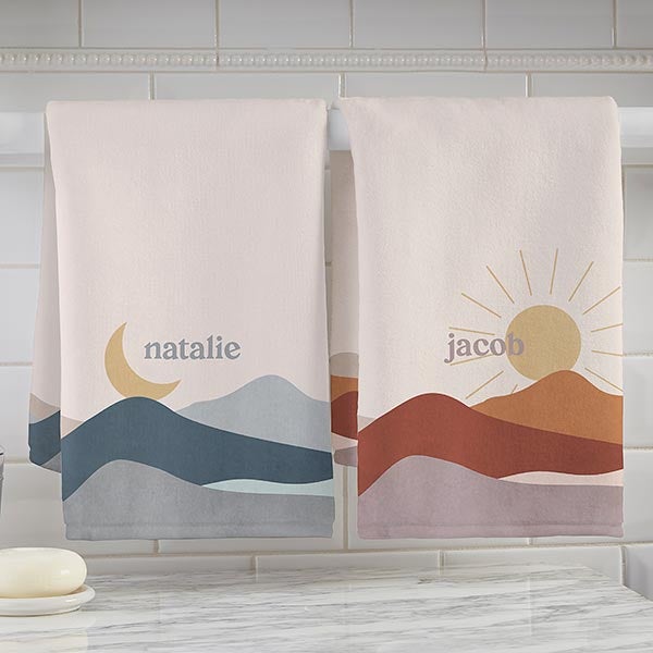 Boho Landscape Personalized Hand Towels - 31250