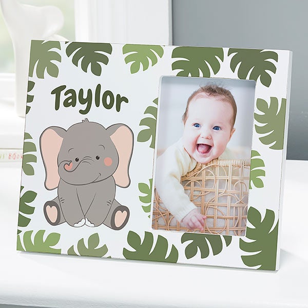 Jolly Jungle Elephant Personalized Baby Picture Frame Baby Gifts