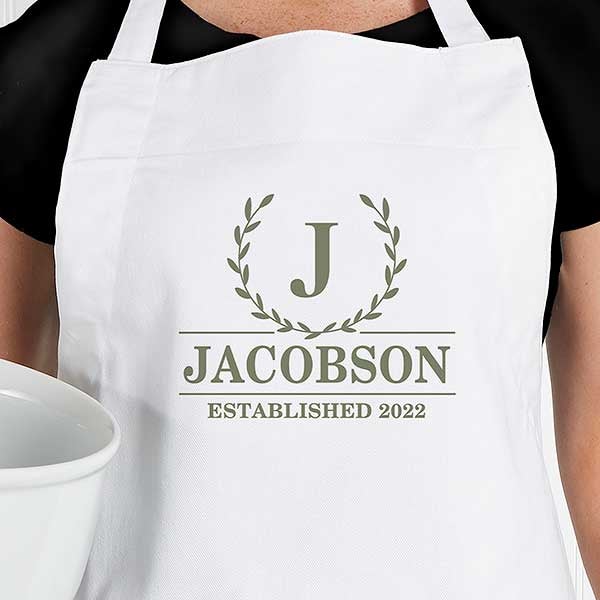 Laurel Wreath Personalized Aprons & Potholders - 31272