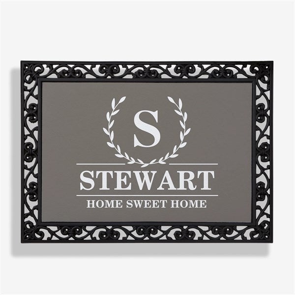 Laurel Wreath Personalized Monogram Doormats - 31282