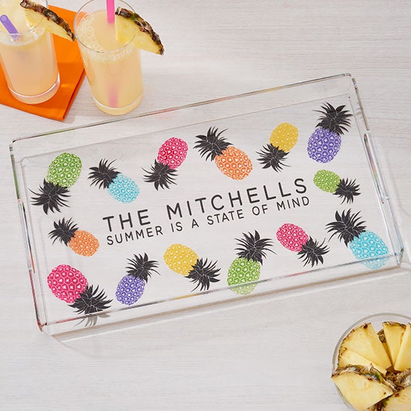 Pineapple Party Personalized Acrylic Serving Tray - 31286