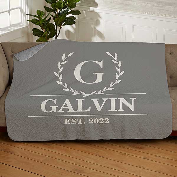 Laurel Wreath Personalized Blankets - 31299
