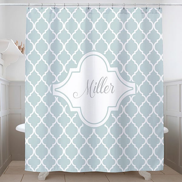 Geometric Pattern Personalized Shower Curtain - 31305