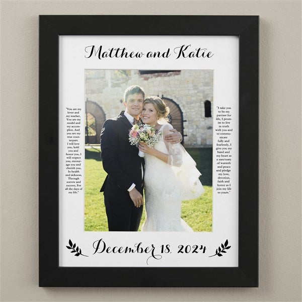 Wedding Vows Personalized Matted Frames - 31315