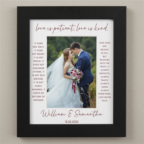 Love Is Patient Personalized Vertical Matted Frame 8x10