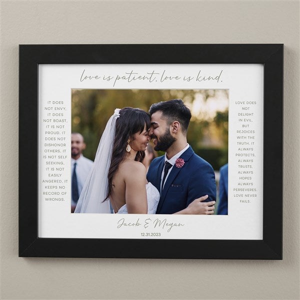 Love Is Patient Personalized Horizontal Matted Frame 11x14