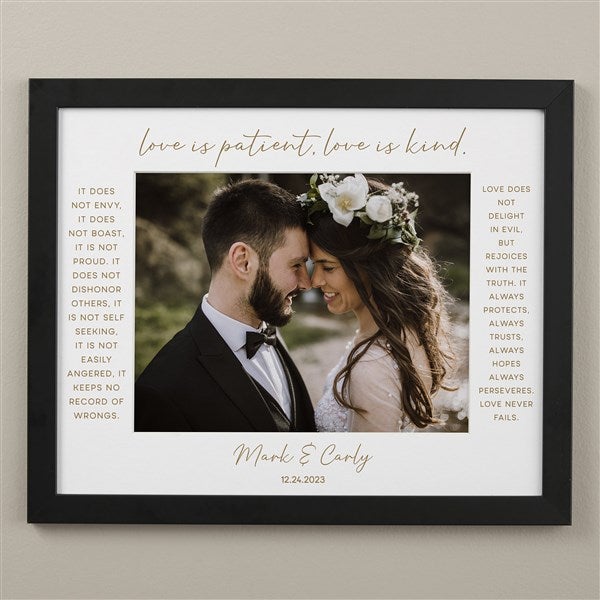 Love Is Patient Personalized Horizontal Matted Frame 16x20