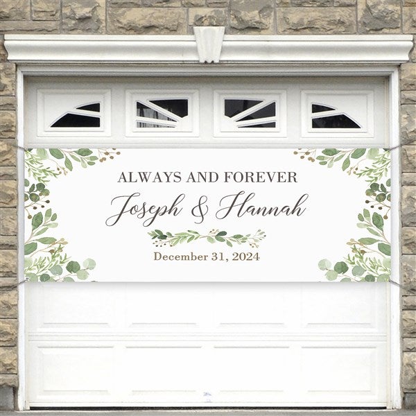 Laurels of Love Personalized Wedding Banners - 31319