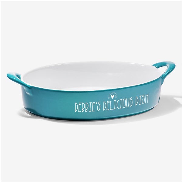 Made With Love Personalized Ceramic Oval Baking Dish - 31336