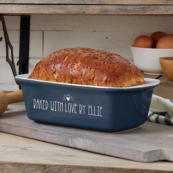 Made With Love Personalized Ceramic Loaf Pan - 31337