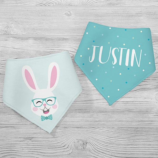 Build Your Own Boy Bunny Personalized Easter Baby Bibs - 31356