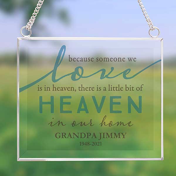 Heaven In Our Home Personalized Memorial Glass Suncatcher - 31361